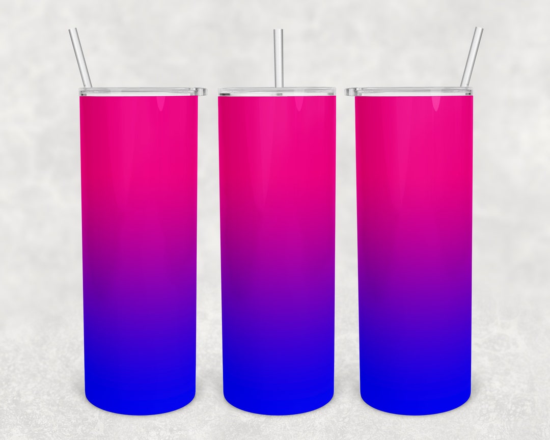 Pink and Blue Ombre Background Tapered Straight 20oz Skinny Tumbler