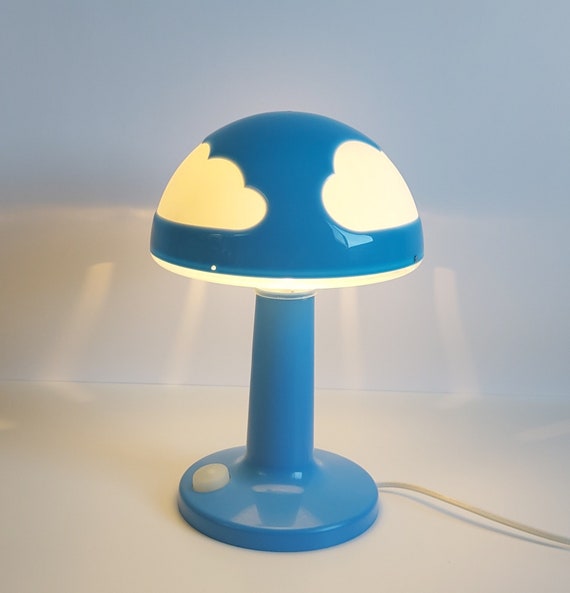 Ikea Vintage Tafellamp Wolkenlamp Blauw Retro - Etsy