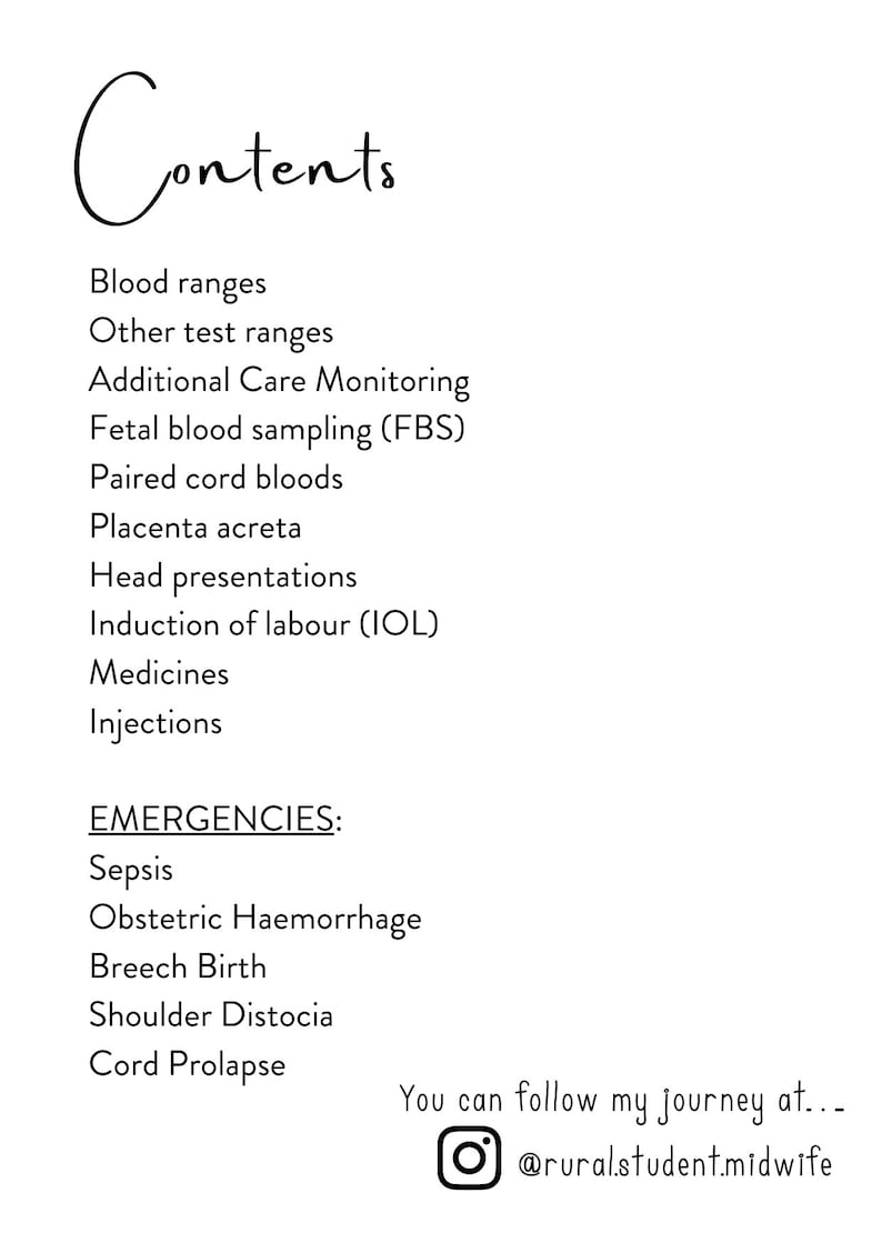 Contents page