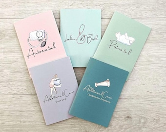 Set met zakgidsen verloskunde: prenataal, arbeid, postnataal, aanvullende zorg - boek 1 en boek 2