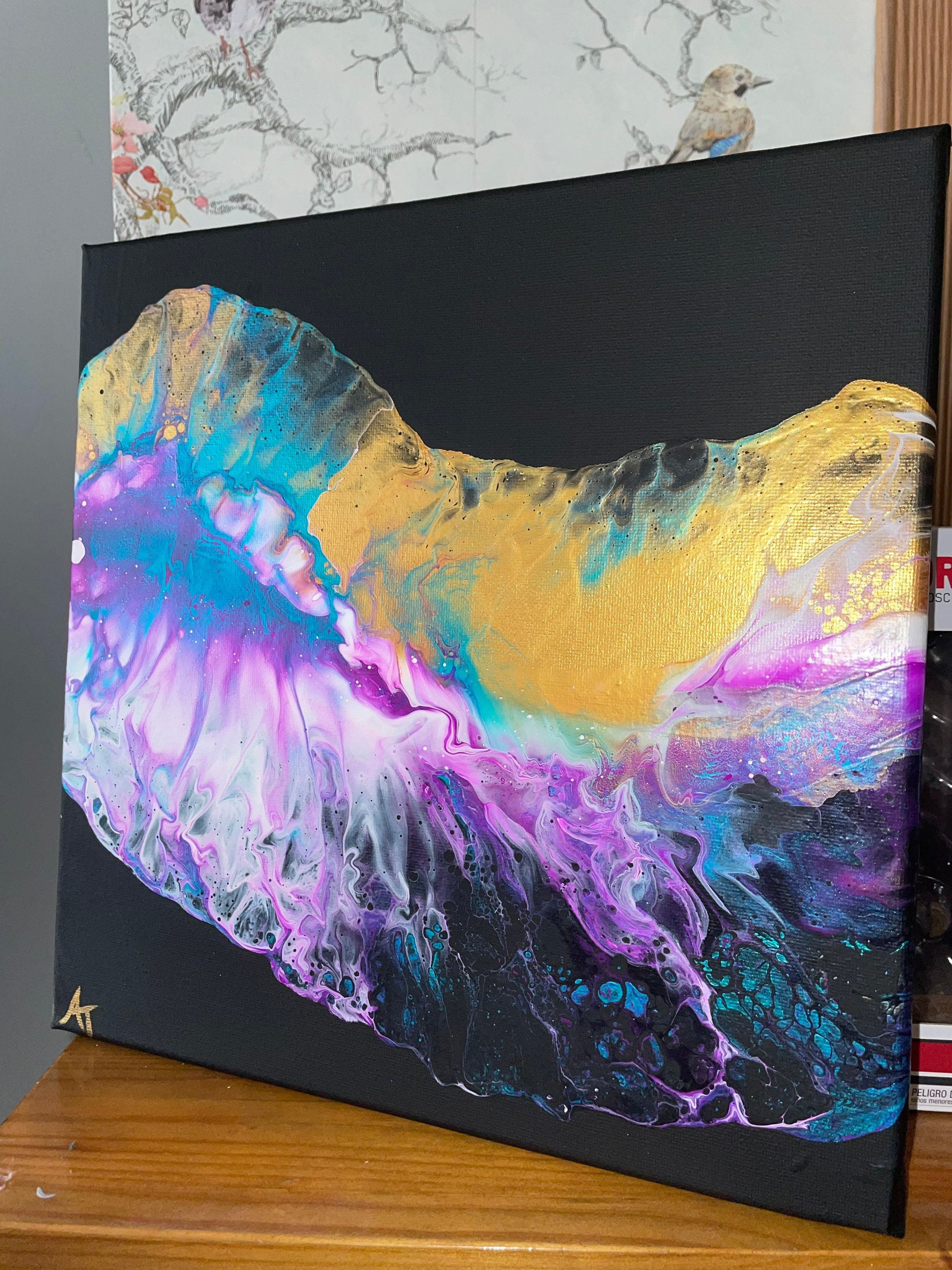 Acrylic Pouring Art Canvas 30cmx30cm | Etsy