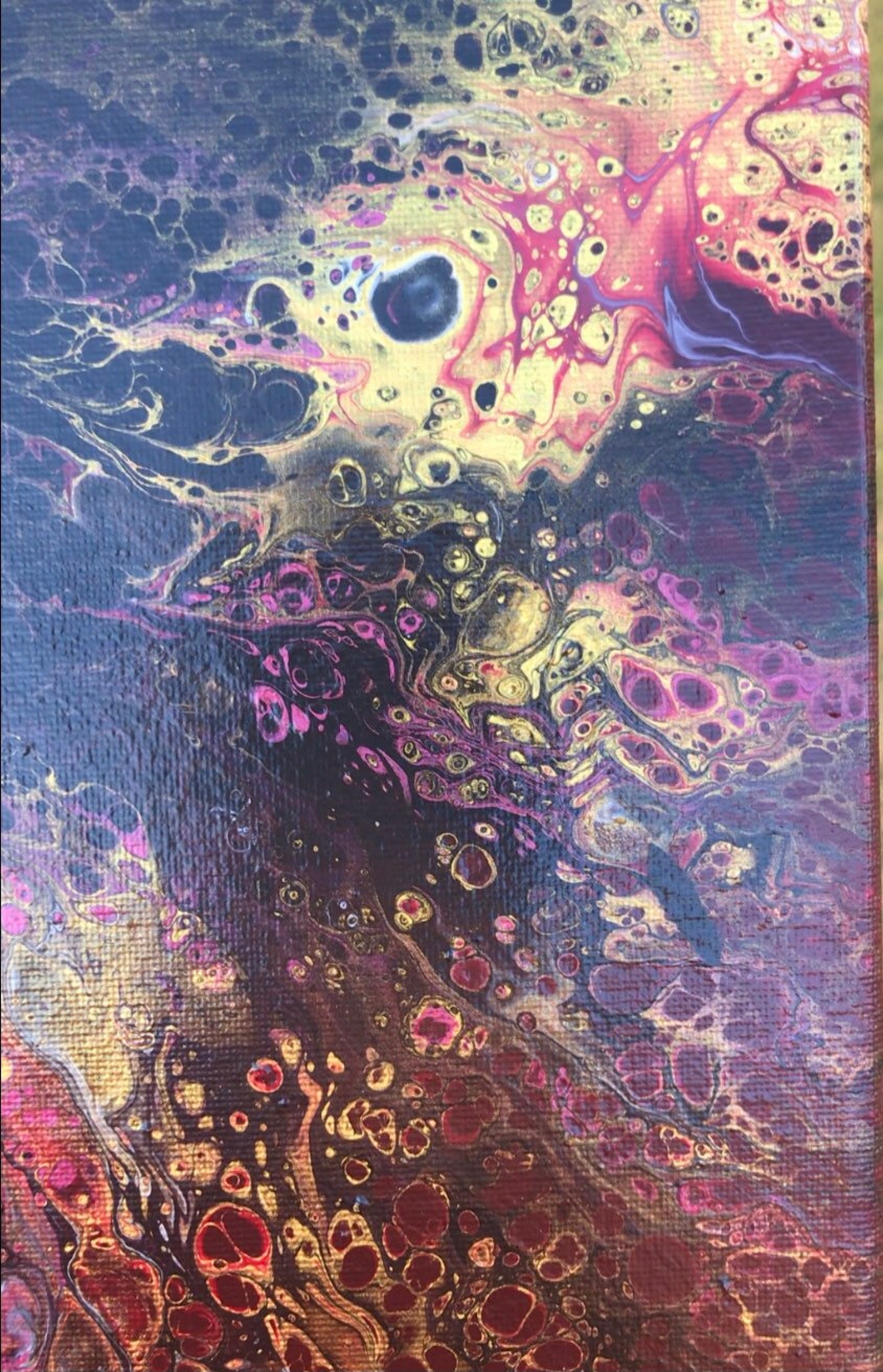 Controlled Burn Acrylic Fluid Pour Art Etsy