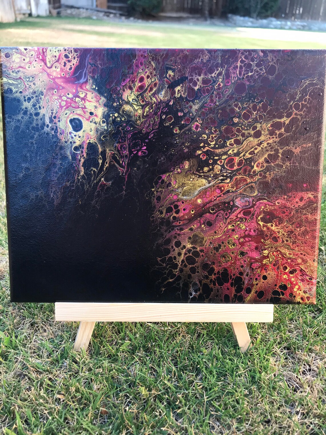 Controlled Burn Acrylic Fluid Pour Art Etsy