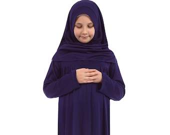 Kids Prayer Dress, Girls Kids Prayer Clothes Baby Hijab Kids Abaya Islamic Muslim Prayer Dress Kids Khimar Jilbab Niqab Kids Hijab Burqa