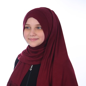Girls Kids Hijab, Practical Scarf Red Children&#39;s Head Scarf Muslim Girls Scarf Prayer Hijab Kid Turban Instant Hijab 8 9 10 11 12 13 Age