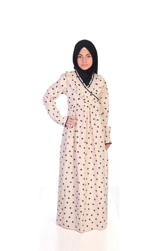 Abaya Da Preghiera In Cotone Per Bambine Con Hijab - Foto 9