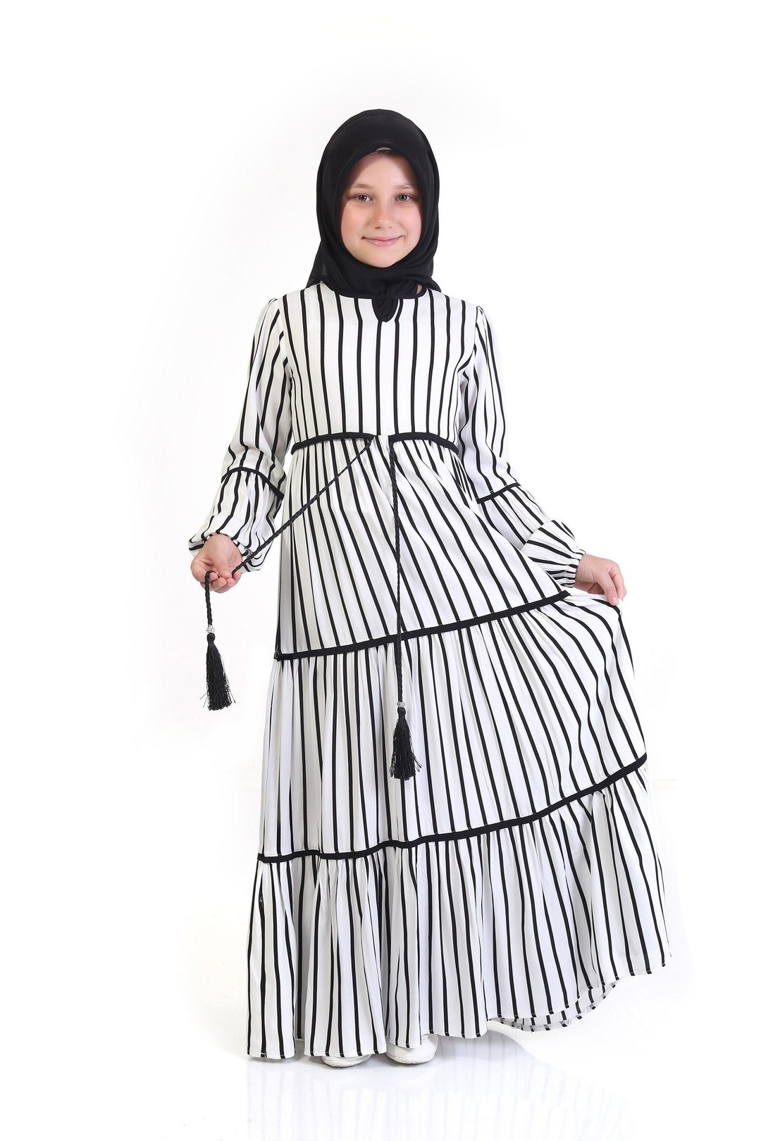 Muslim Kids Dress Kids Abaya Child Hijab Girls Eid Dress - Etsy