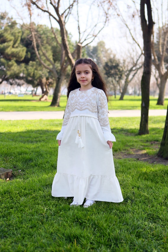 Muslim Kids Dress Little Girls Kids Hijab Muslim Baby Girls Dress Kids Abaya Child Hijab Girls Eid Dress Dubai Abaya 4 5 6 7 8 Age Etsy Canada