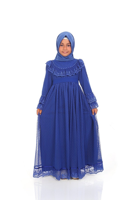 Jilbab Abaya Pour Fille Robe De Soirée Hijab Pour Enfant, Dubaï