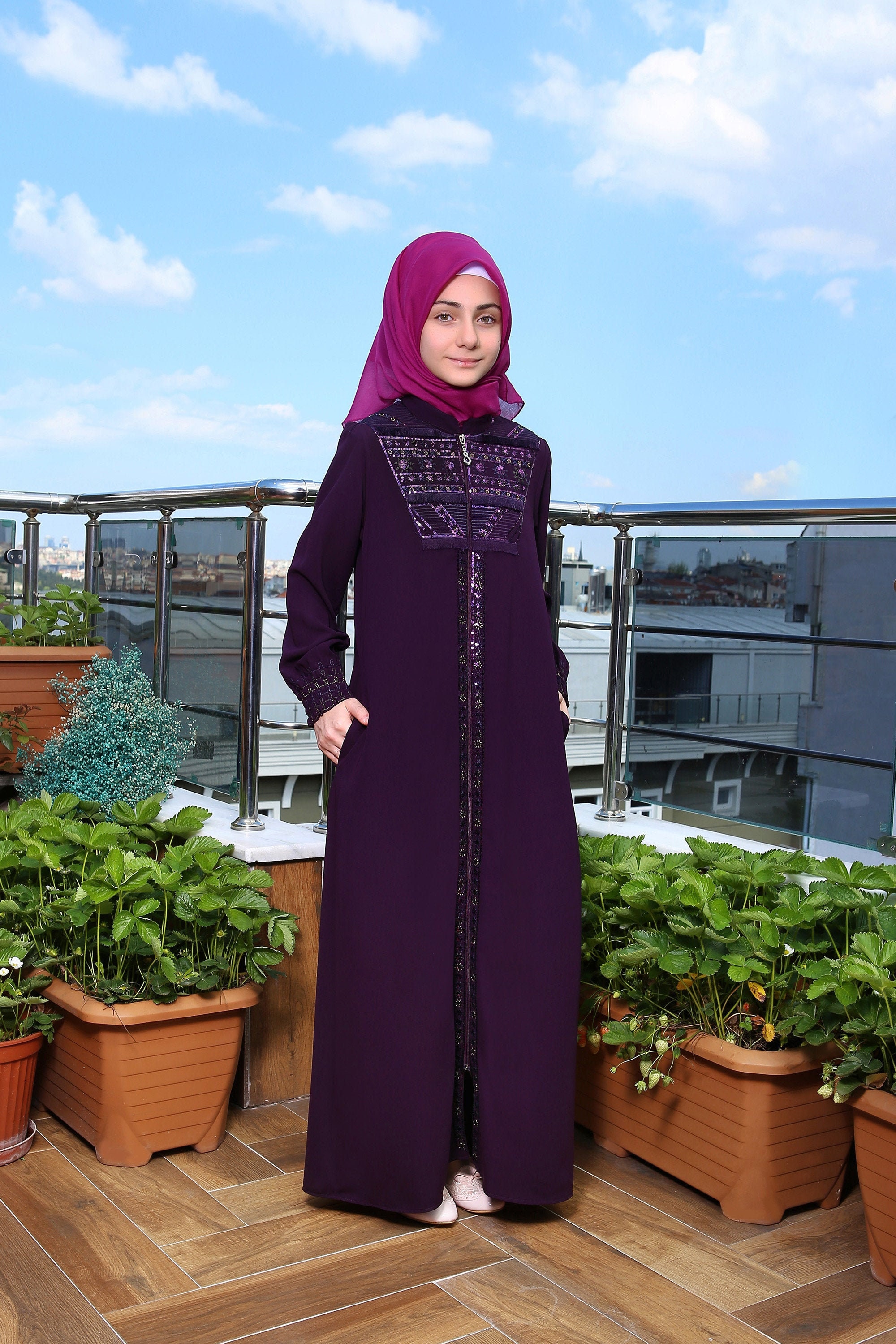 Purple Kids Abaya Etsy Singapore
