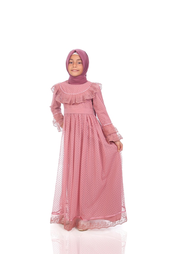 Child's Hijab Evening Dress, Muslim Kids Clothing Kids Abaya Girls Kaftan  Toddler Abaya Eid Dress Dubai Abaya 10 11 12 13 14 Age