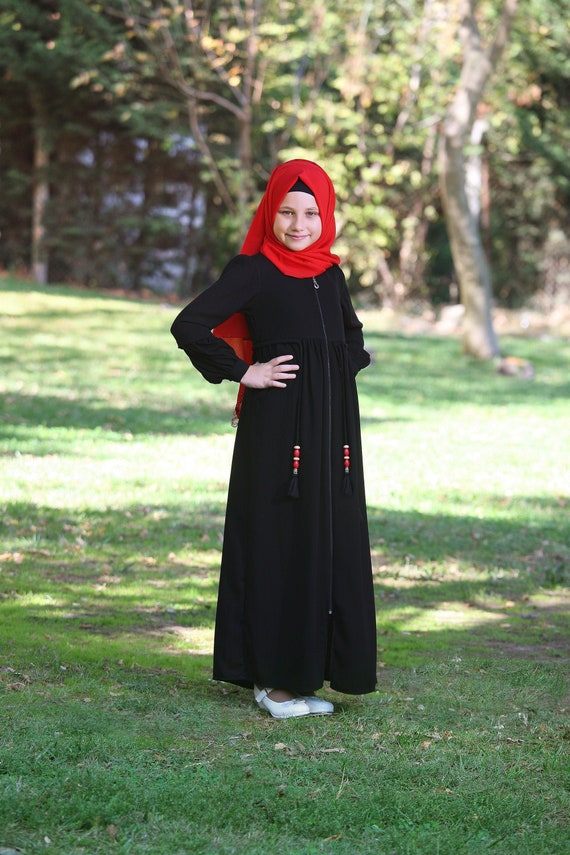 Kids Abaya, Girls Muslim Dress, Eid Clothes for Girls, Girls Abaya