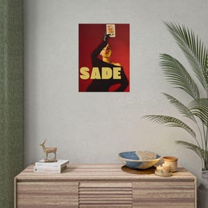 Sade 90's Unframed Portrait Physical Poster, Music Wall Art, Soul Music Poster, R&B Portrait Rolled Poster Vintage Music Wall Art image 15