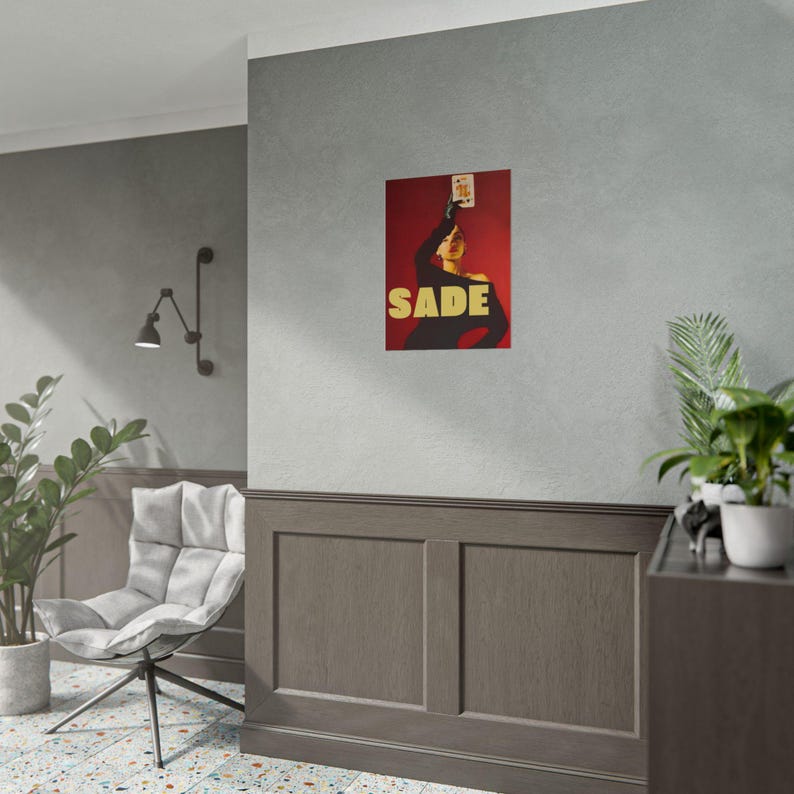 Sade 90's Unframed Portrait Physical Poster, Music Wall Art, Soul Music Poster, R&B Portrait Rolled Poster Vintage Music Wall Art image 13