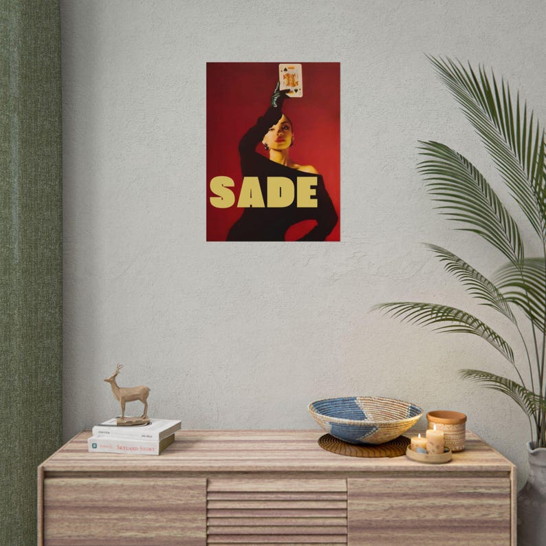 Sade 90's Unframed Portrait Physical Poster, Music Wall Art, Soul Music Poster, R&B Portrait Rolled Poster Vintage Music Wall Art image 20