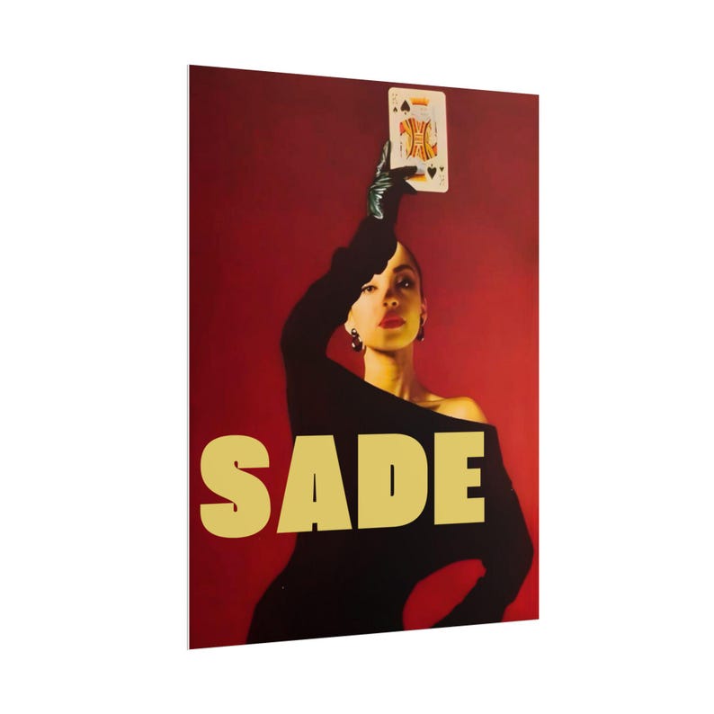 Sade 90's Unframed Portrait Physical Poster, Music Wall Art, Soul Music Poster, R&B Portrait Rolled Poster Vintage Music Wall Art image 12