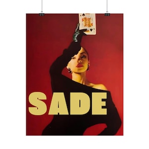 Sade 90's Unframed Portrait Physical Poster, Music Wall Art, Soul Music Poster, R&B Portrait Rolled Poster Vintage Music Wall Art image 2
