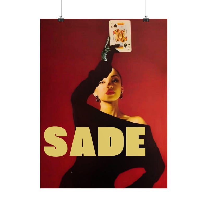Sade 90's Unframed Portrait Physical Poster, Music Wall Art, Soul Music Poster, R&B Portrait Rolled Poster Vintage Music Wall Art image 16