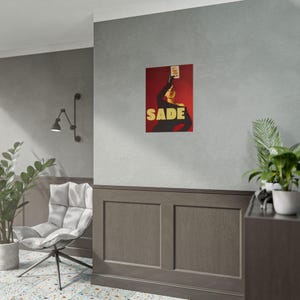 Sade 90's Unframed Portrait Physical Poster, Music Wall Art, Soul Music Poster, R&B Portrait Rolled Poster Vintage Music Wall Art image 18