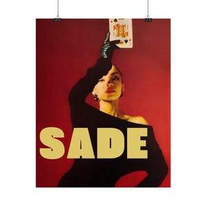 Sade 90's Unframed Portrait Physical Poster, Music Wall Art, Soul Music Poster, R&B Portrait Rolled Poster Vintage Music Wall Art image 7