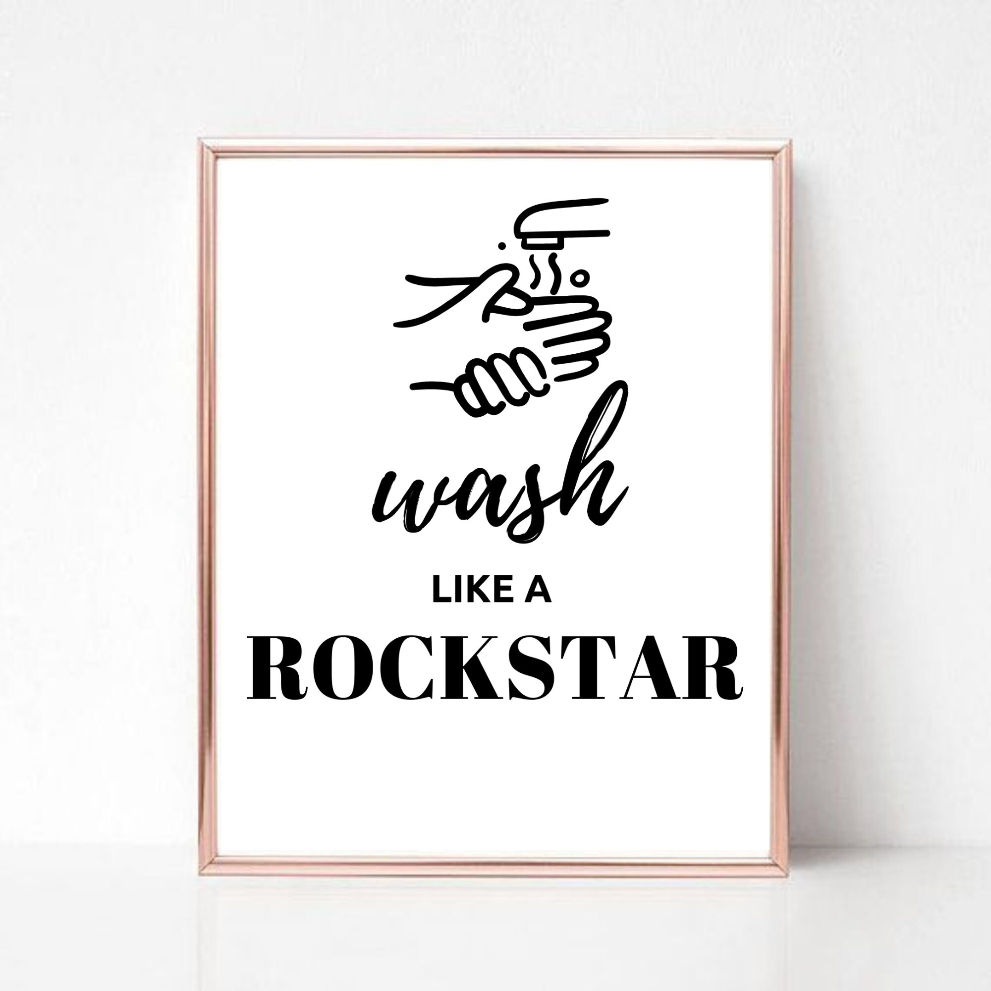 Waschen Sie Ihre Hände Badezimmer Druck Toilette singt | Etsy