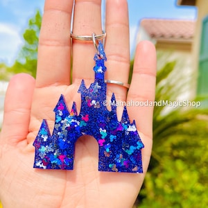 Magic Castle inspired Keychain | Castle Keychain | Glitter Keychain