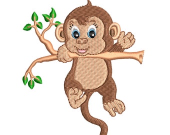 Baby Monkey Machine Embroidery File