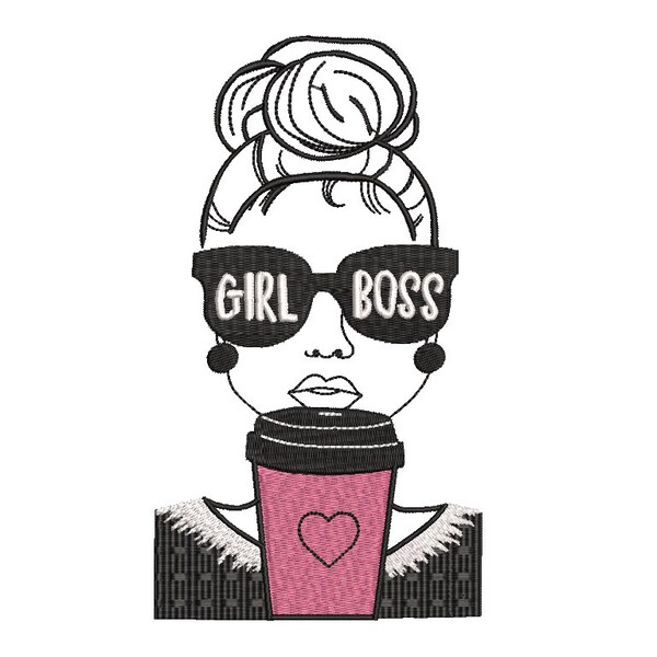 Girl Boss, Woman Boss, Lady Boss Machine Embroidery Design