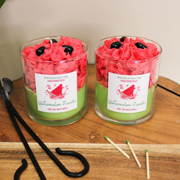 Watermelon Candle Etsy