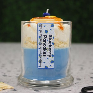 Blueberry Pancakes Candle | Dessert Candles | Food Candles | Soy Wax Candles | Gel Candles | Blueberry Candle |  Soy Candles