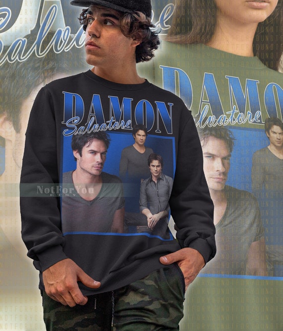 Damon Salvatore Vampire Diaries Sweatshirt Damon Salvatore Etsy