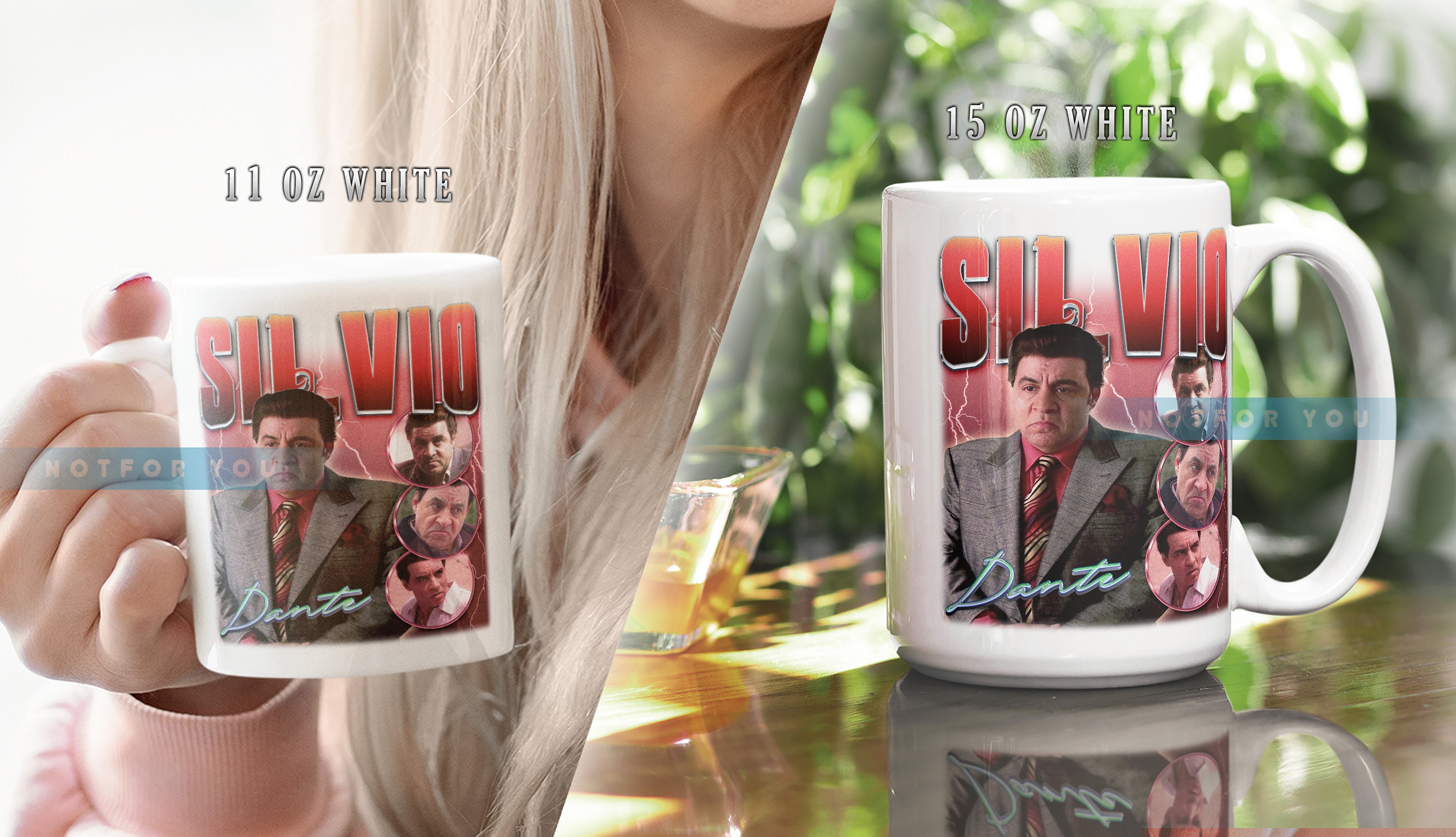 SILVIO DANTE Mug, James Gandolfini Tribute, Gangster Goodfellas Tea