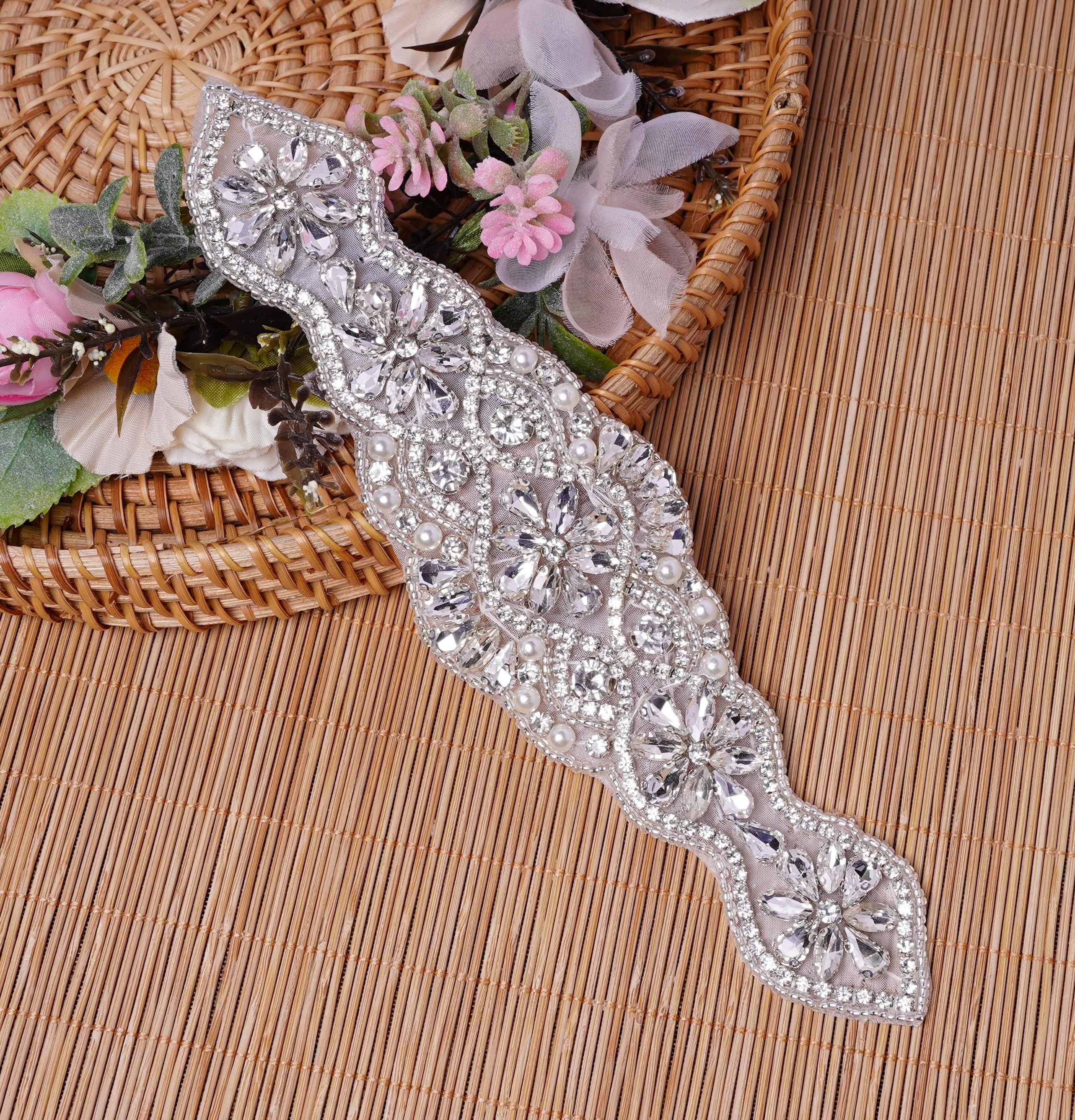 Silver Bridesmaids or Bridal Belts and Sashes Womens Rhinestone Belts for  Formal Dresses Wedding Dress Belt Iron on or Sew on 8 / 2inches - Etsy