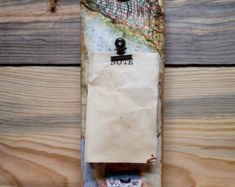 Mixed Media Wooden Tag Junk Journal Style Notepad