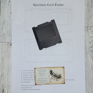 Vintage Style Ephemera Specimen Card Frames for Junk Journals and other Projects - Single & Double Window Designs Printable PDF for download