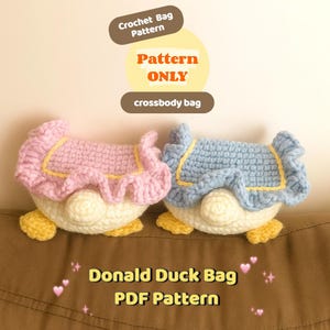 Crochet Donald Duck Bag Pattern PDF | Cute Crossbody Bags | Cute Animal Bag DIY | Instant Download | Kawaii Gift Idea