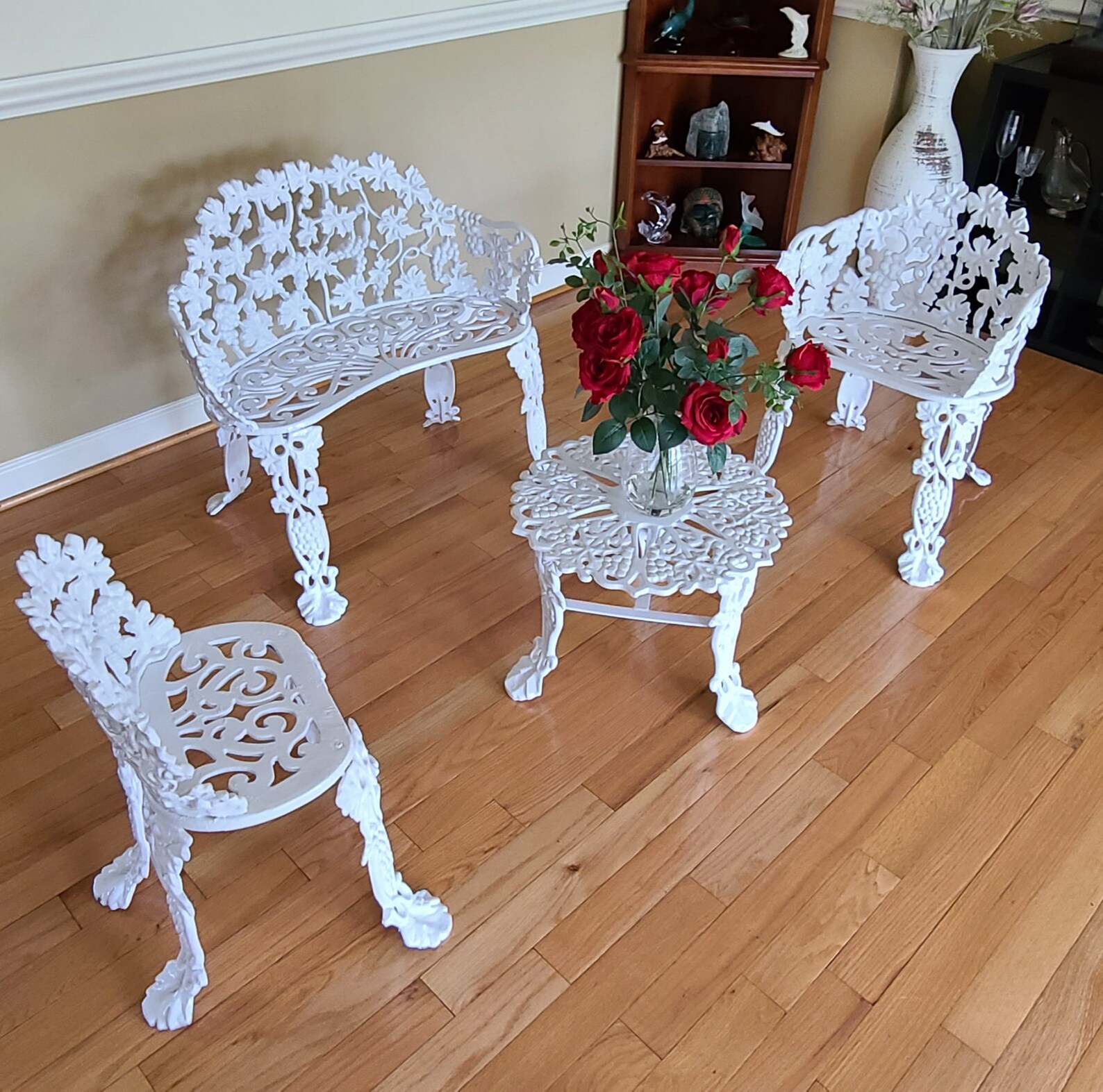 Vintage Cast Iron Victorian Grape And Leaf Garden Bench 2 | Etsy