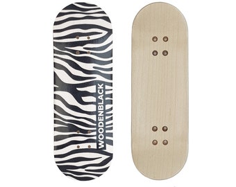 Woodenblack Zebra Pro Fingerboard Deck - 32mm to 34mm - Handmade & High Quality