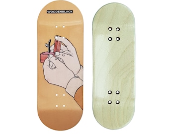 Woodenblack Will You Shred With Me Pro Fingerboard Deck - 32mm to 34mm - Handmade & High Quality