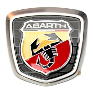 1 x Rear Abarth Badge is Satin / Fiat 500 Abarth 595 695 Trunk Badge / 735627436 / Abarth Emblem / Abarth Badge / Abarth Logo