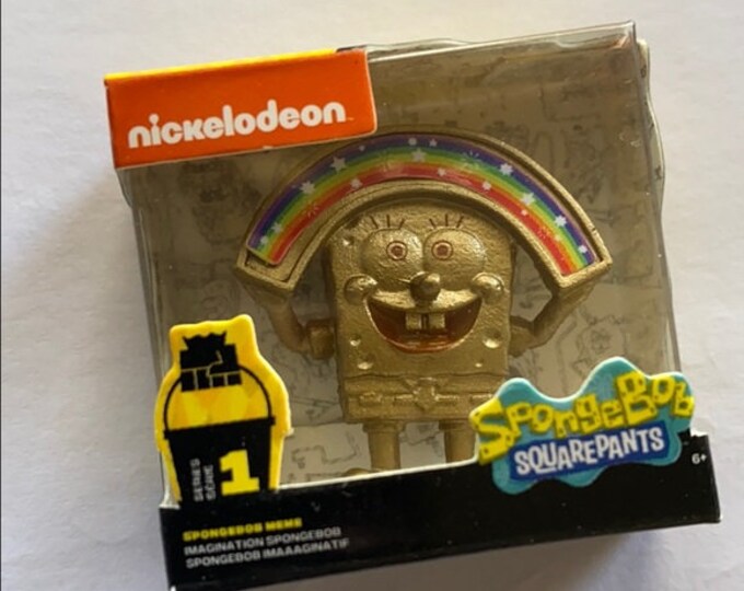 Toy Mini Brand Series 1 Wave 1 *RARE GOLD / Metallic* - Gold Spongebob, Metallic Fingerling Monkey, Metallic Rubik's cube, Gold X-Shot