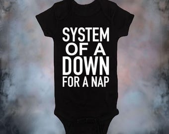 Body de rock and roll, heavy metal y sistema de siesta para baby shower