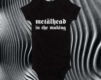 Body de bebé metalero con música rock and roll y heavy metal, regalo para baby shower