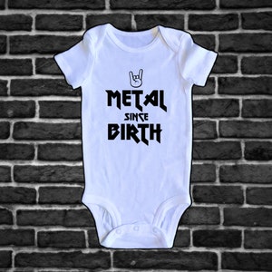 Metal Since Birth Heavy Metal Baby Music Bodysuit Baby Shower Gift
