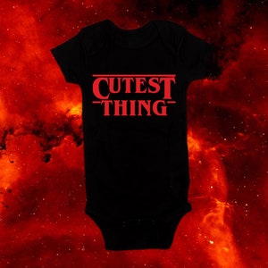 Cutest Thing 80&#39;s Horror Movie Bodysuit Baby Shower Gift