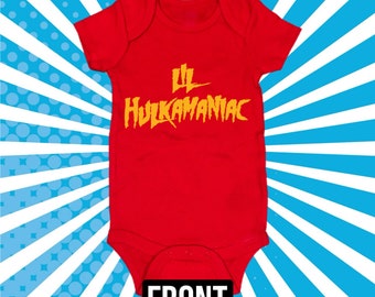 Lil Hulkamaniac Wrestling Hogan Wrestling Body para bebé Baby Shower Regalo Rojo