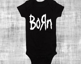 Body de bebé Born Nu Metal Heavy Metal Rock and Roll Regalo para baby shower