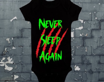 Nunca dormir otra vez Fred Horror Movie Halloween Body Baby Shower Regalo