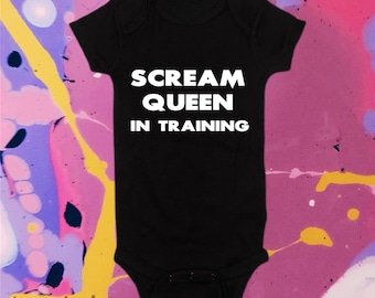 Body clásico de Halloween de la película de terror Scream Queen en entrenamiento, regalo para baby shower