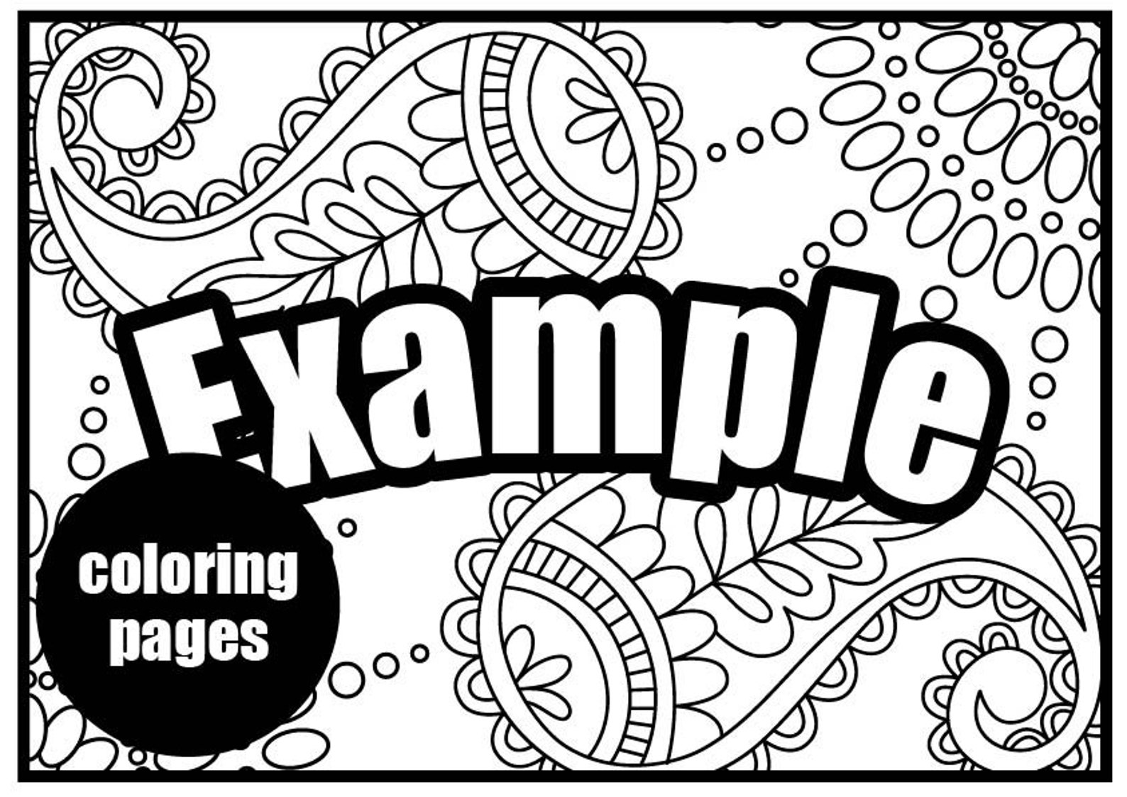 Custom Coloring Page with your own Name Printable 5 | Etsy